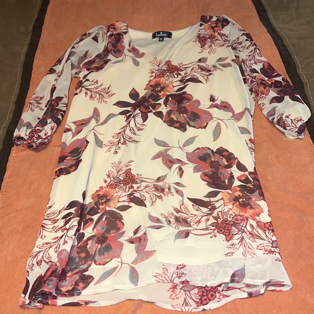 Lulus medium length sleeve mini dress